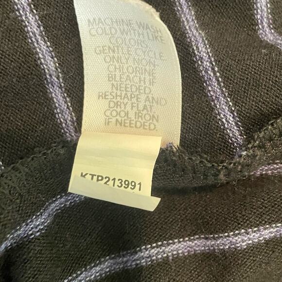 J Jill Women Wearever Top XS‎ Purple Stripe Stretch Comfort Preppy - Picture 7 of 8